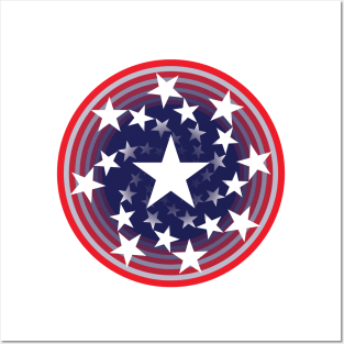 USA flag super spiral Posters and Art